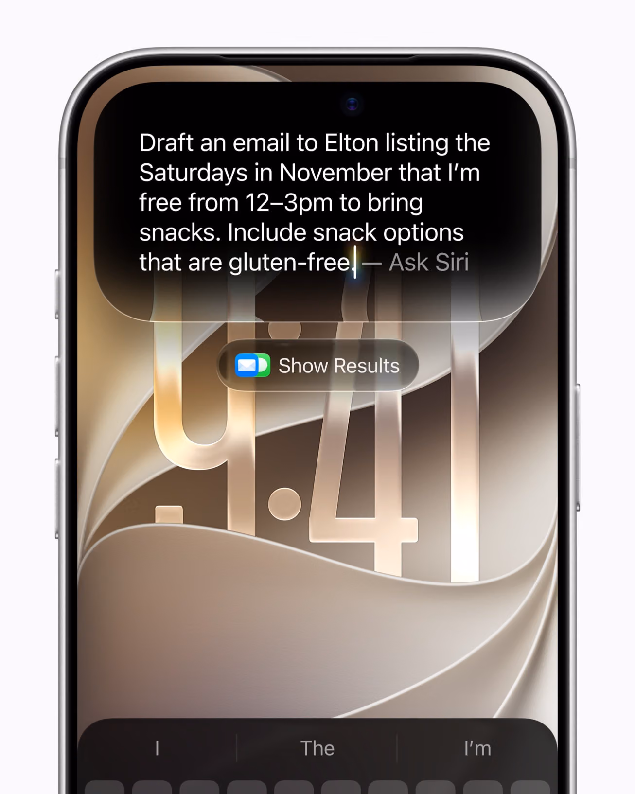 A user employs Siri AI to draft an email.