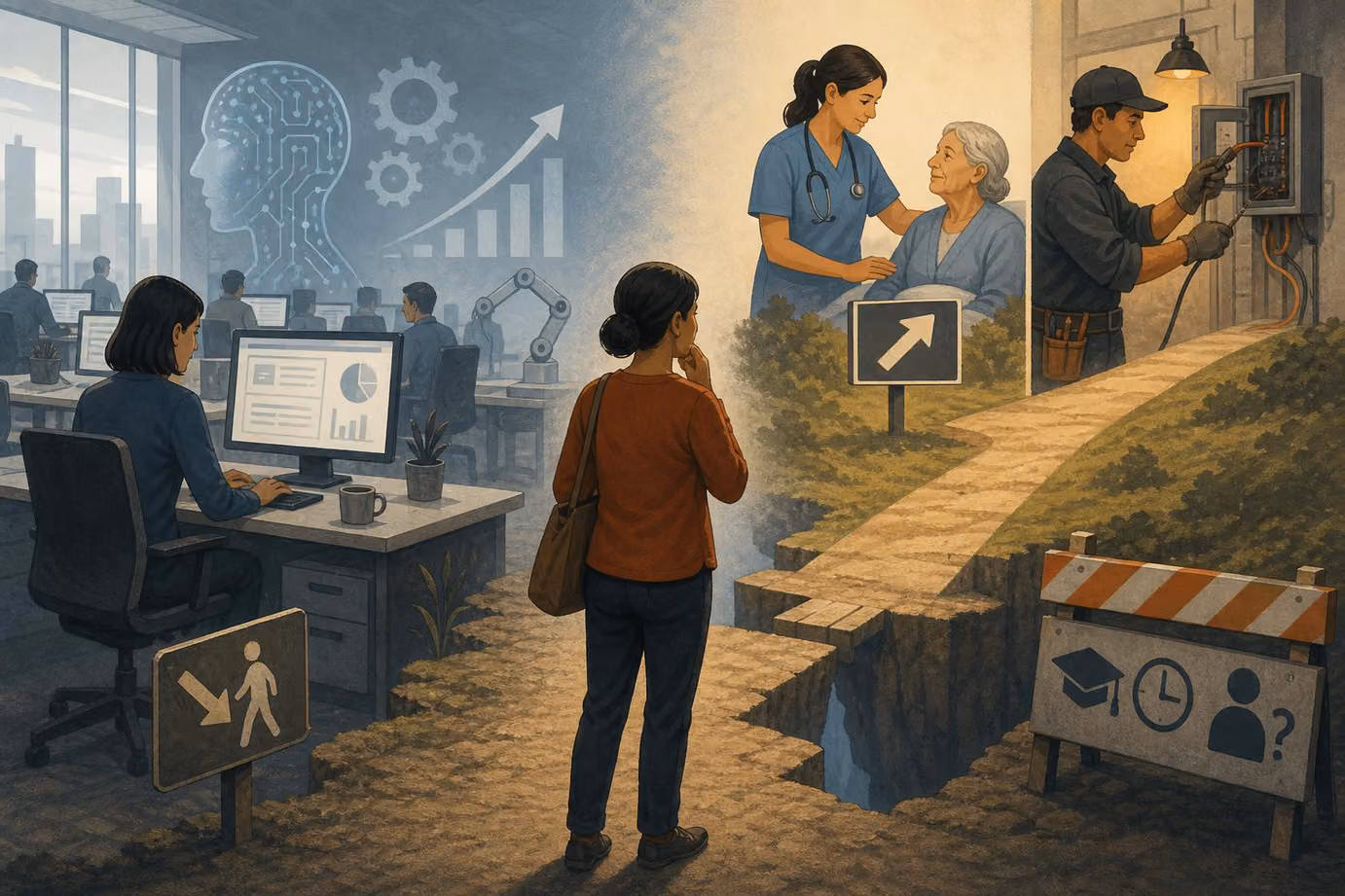 Why economic growth and job security can diverge