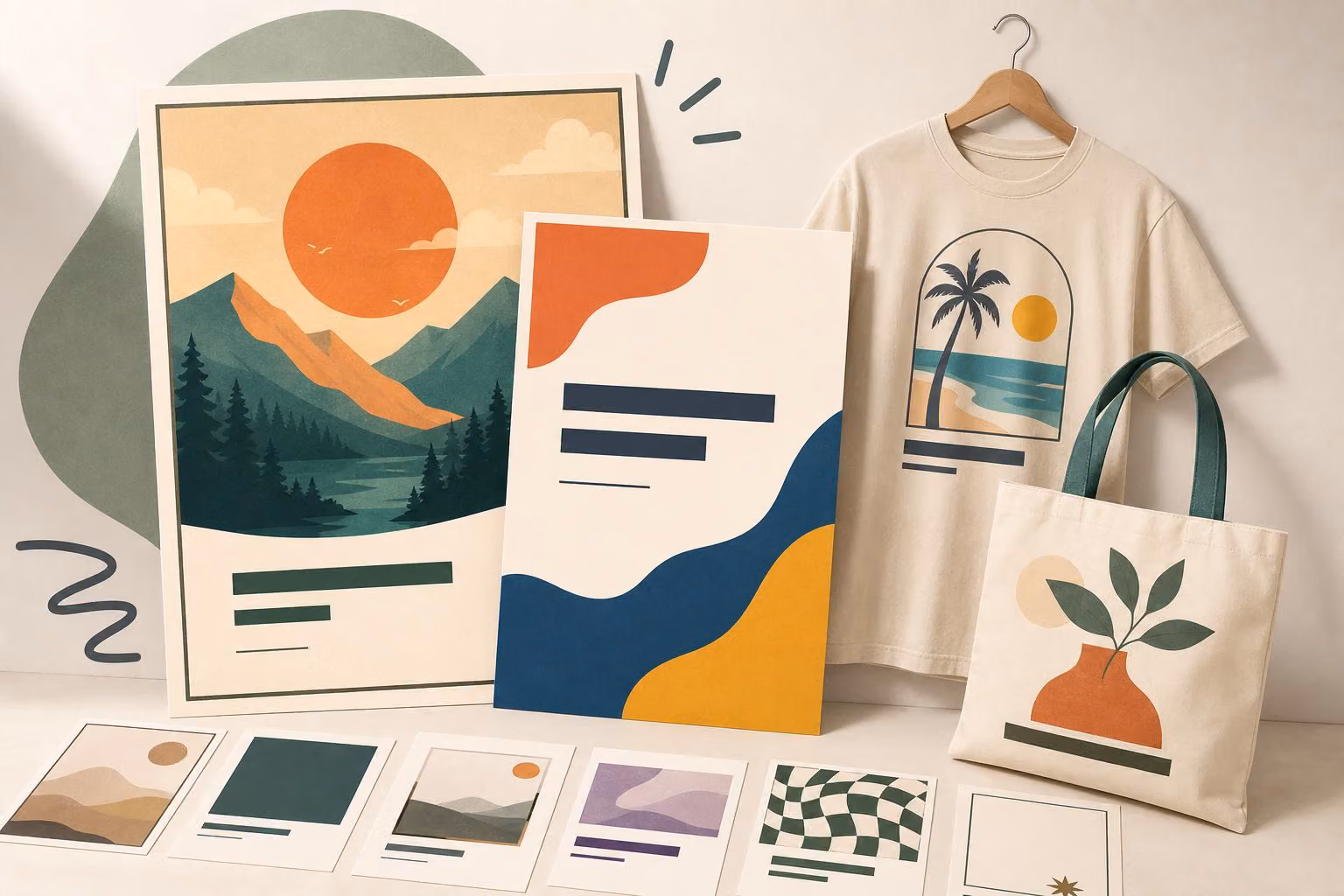 Templates for posters and merchandise