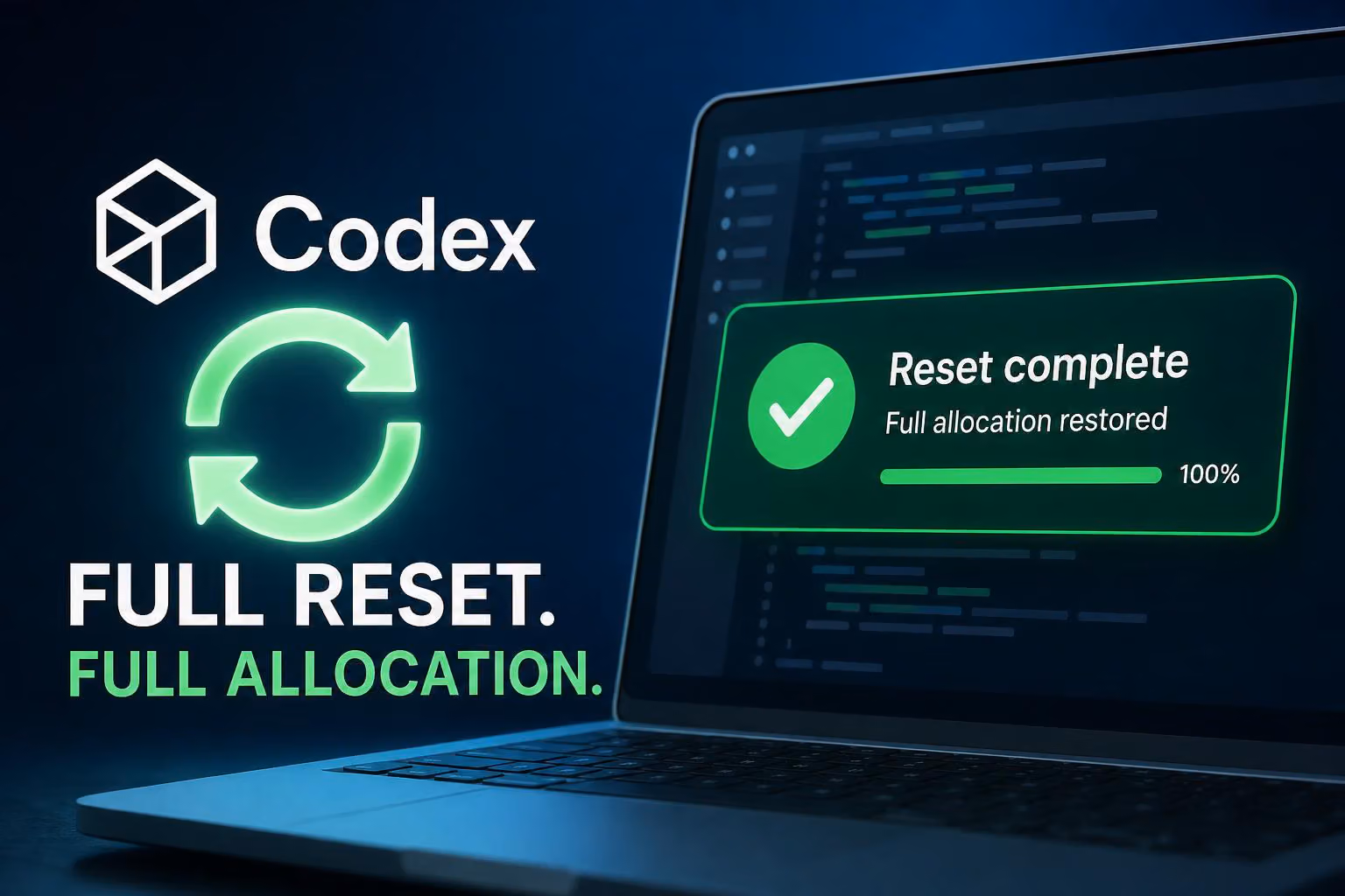 Codex Resets Restore the Full Allocation, According to a Clarification