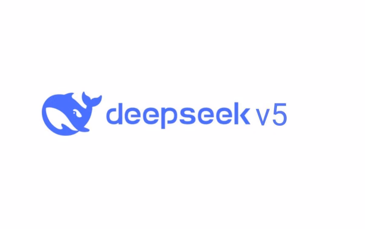 Graphic attached to the opening X post showing the DeepSeek V5 name, not confirming a launch.