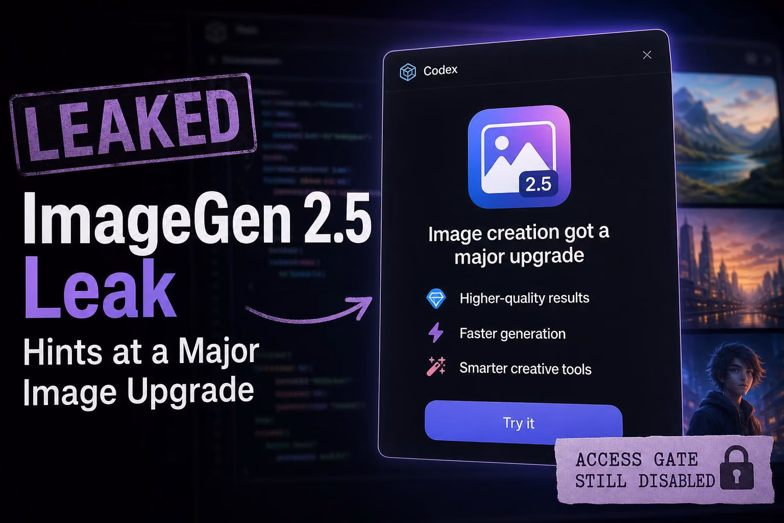 ImageGen 2.5 Leak Hints at a Major Image Upgrade