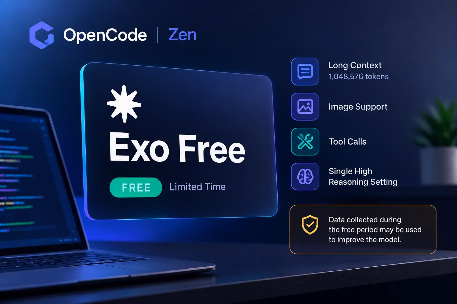 Exo Free Listed as a Limited-Time Free Model on OpenCode