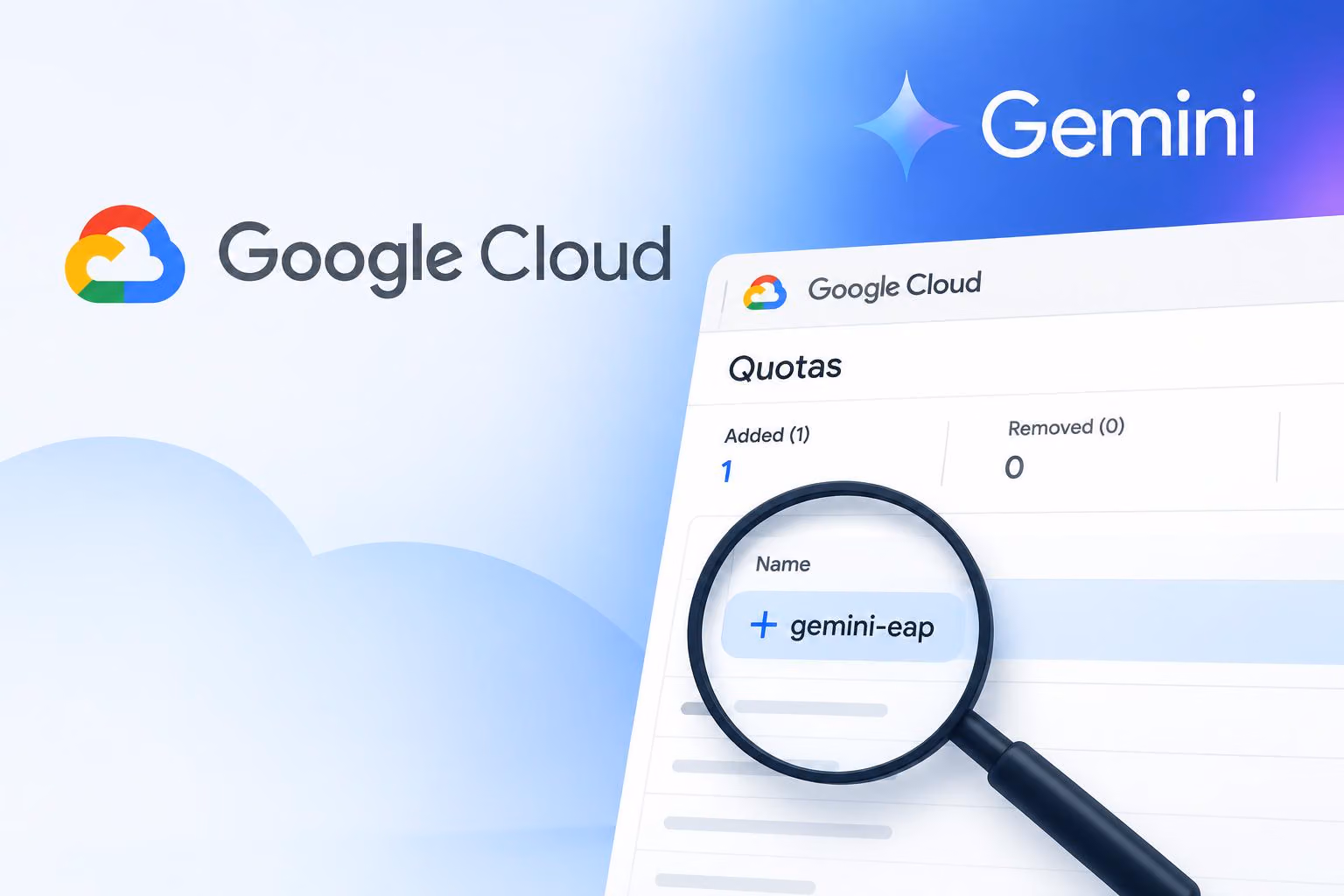 What the gemini-eap Google Cloud quota entry means