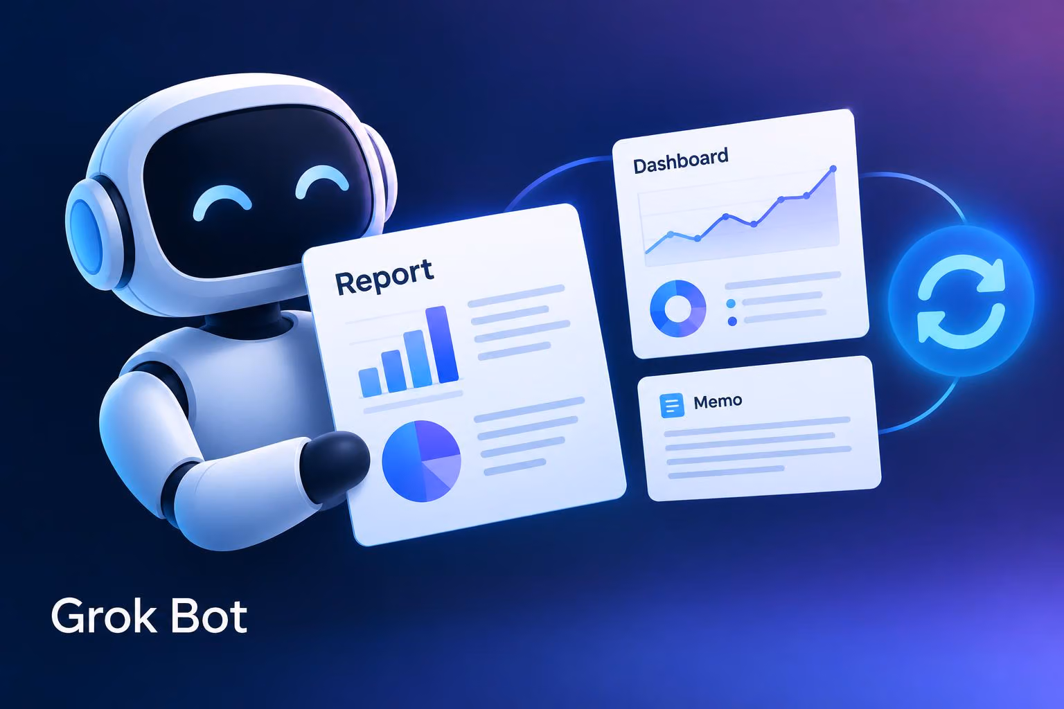 Grok Bot can now build reports and dashboards that stay updated