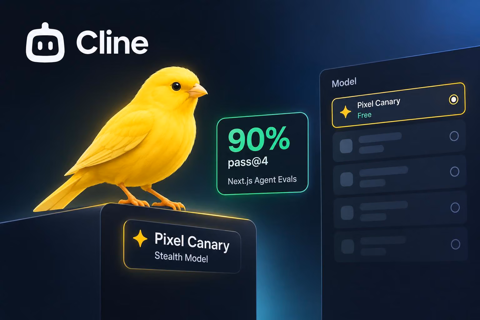 Pixel Canary Is Free in Cline, Cline Says