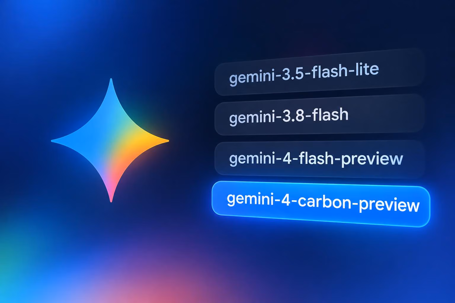 Gemini 4 Carbon Spotted in Model List Beside Gemini 4 Flash