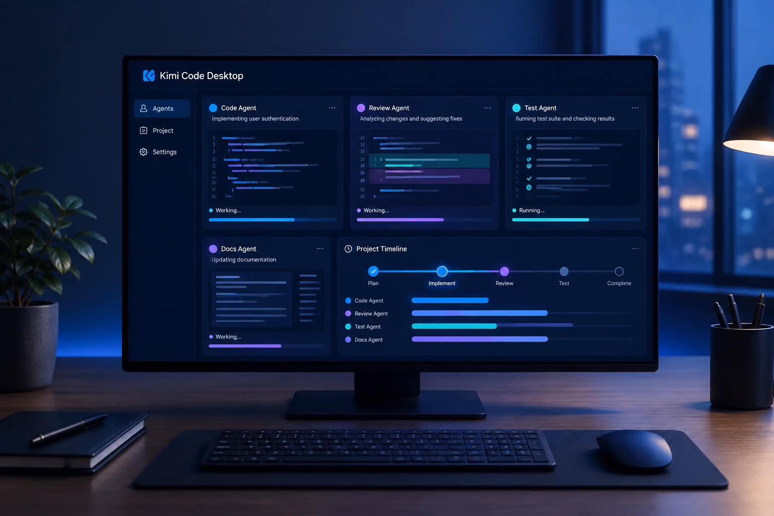 Kimi Code Desktop brings multiple coding agents into one workspace