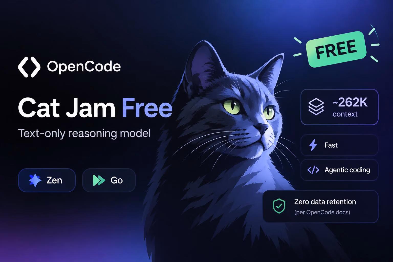 Cat Jam Free Is Free on OpenCode, No End Date Announced