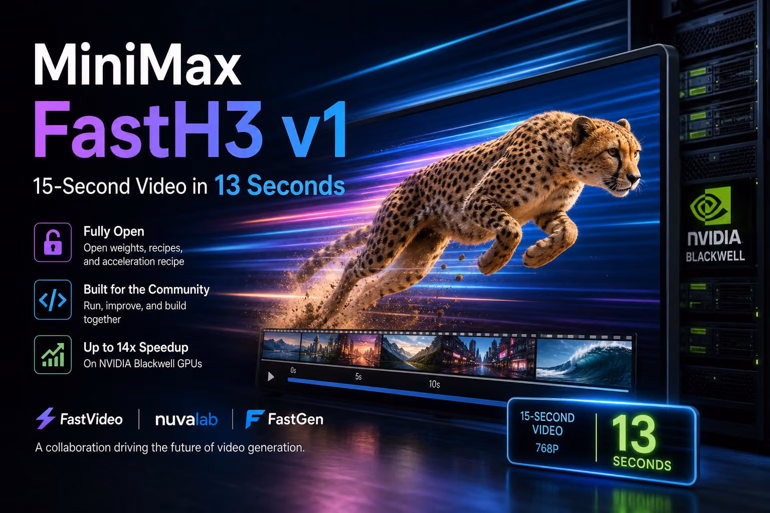 MiniMax FastH3 v1 Targets 15-Second Video in 13 Seconds