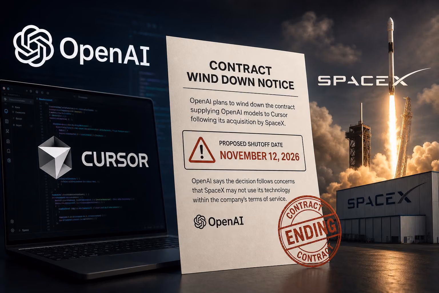 OpenAI Cursor Contract to End After SpaceX Acquisition