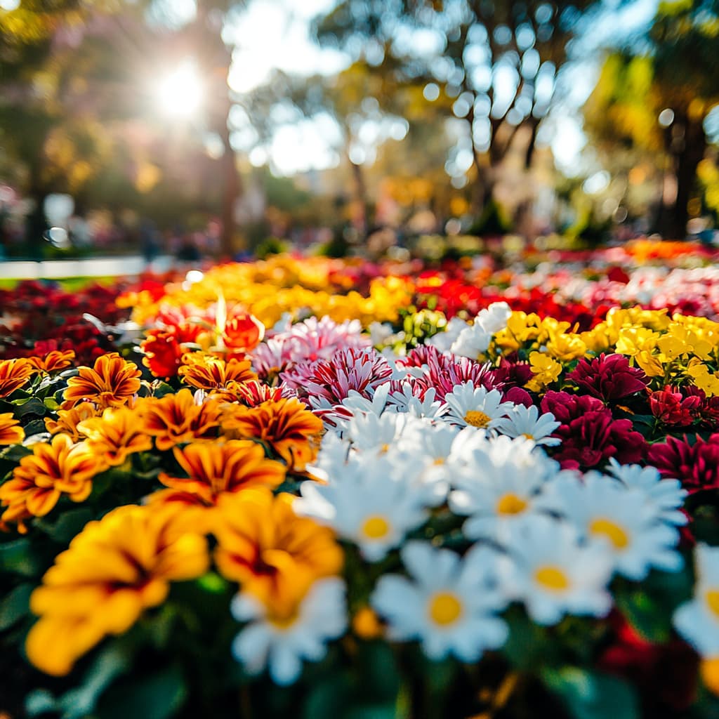A flourishing garden with well-tended plants and flowers in full bloom, representing the long-term benefits of consistent care and attention to habits. ai generated