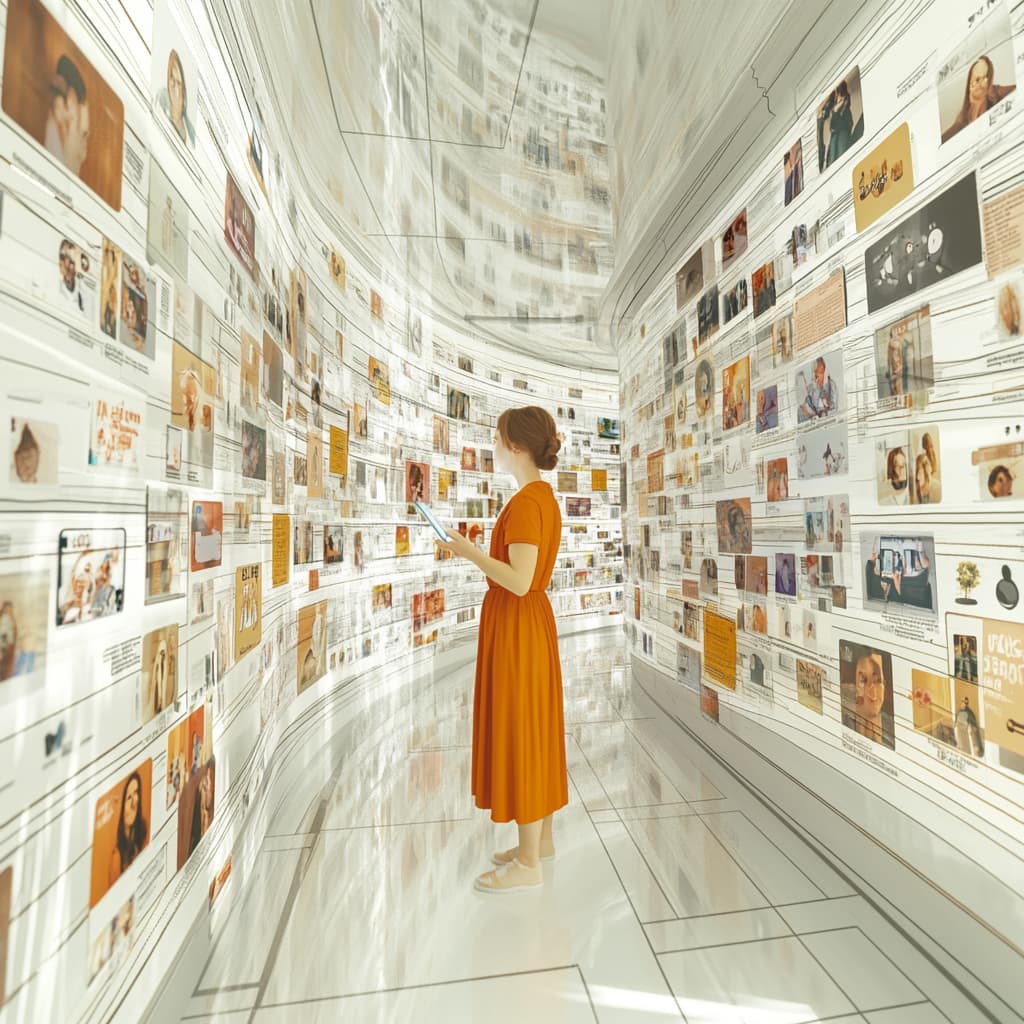 A futuristic news feed or social media wall displaying credit score tips and updates. - ai generated