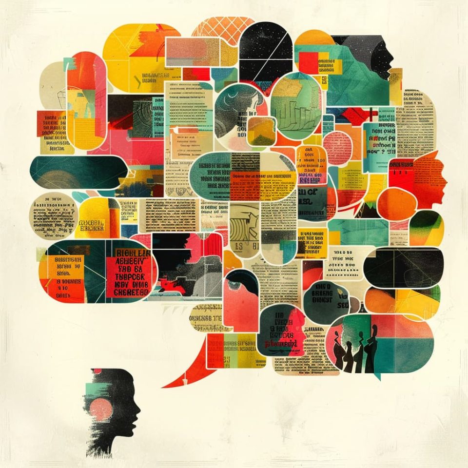 Brand Voice Cultivator Custom GPT Brand voice in a speech bubble