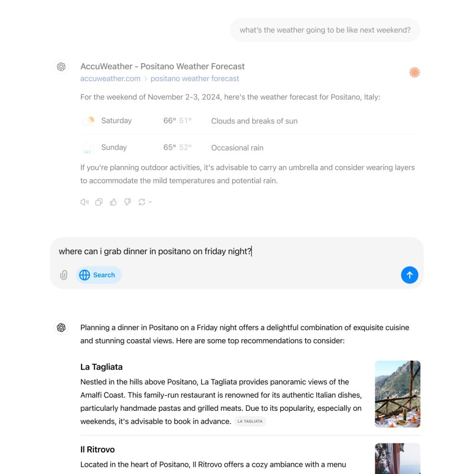 ChatGPT Search Conversational