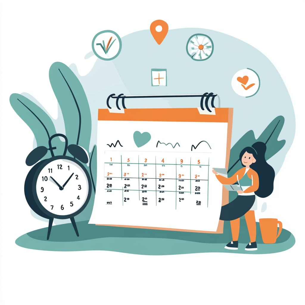 Depict a calendar with marked improvements in sleep quality over time, ai generated