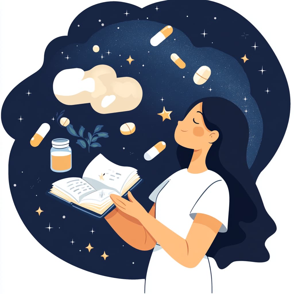Illustrate a side-by-side comparison of natural sleep strategies versus traditional sleep aids. ai generated