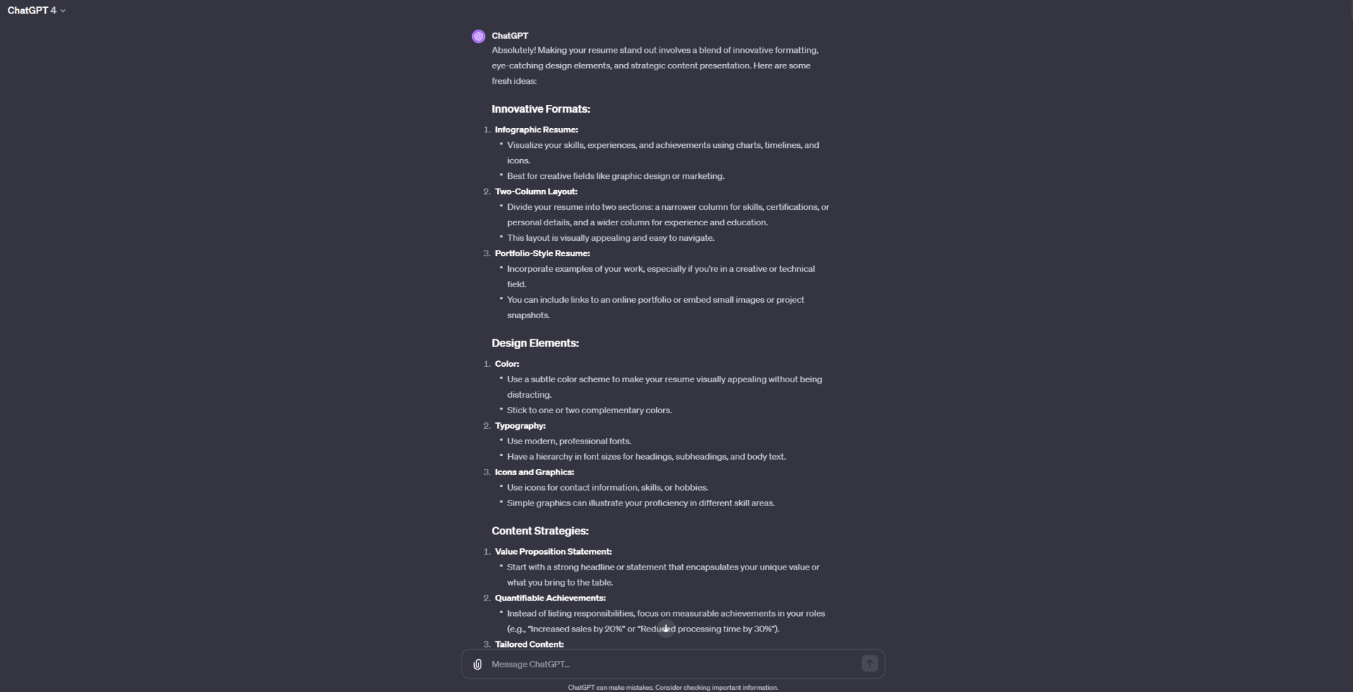 Prompts For Resume Building ChatGPT Editing and Finalization