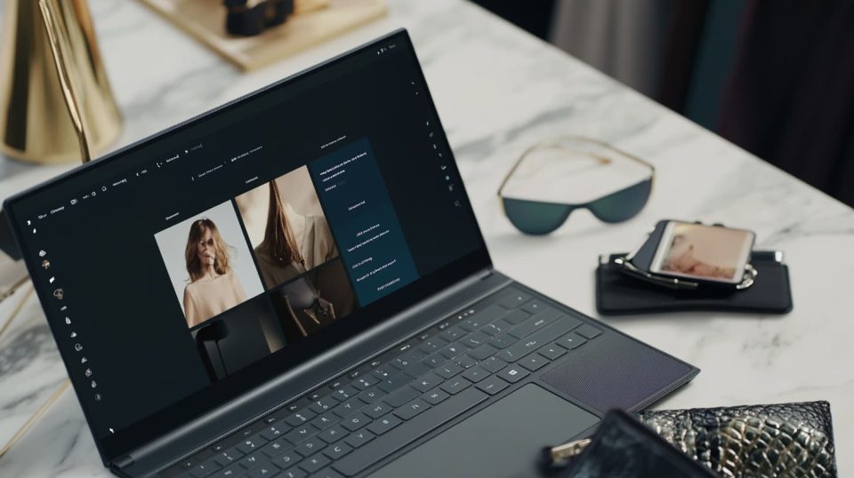 close-up view of a laptop screen displaying a well-written product description. ai generated