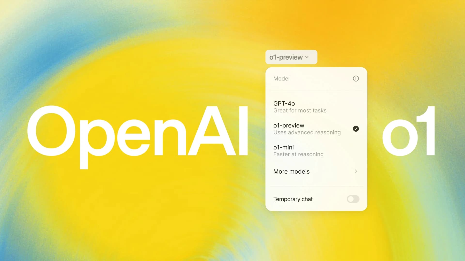 OpenAI o1 options
