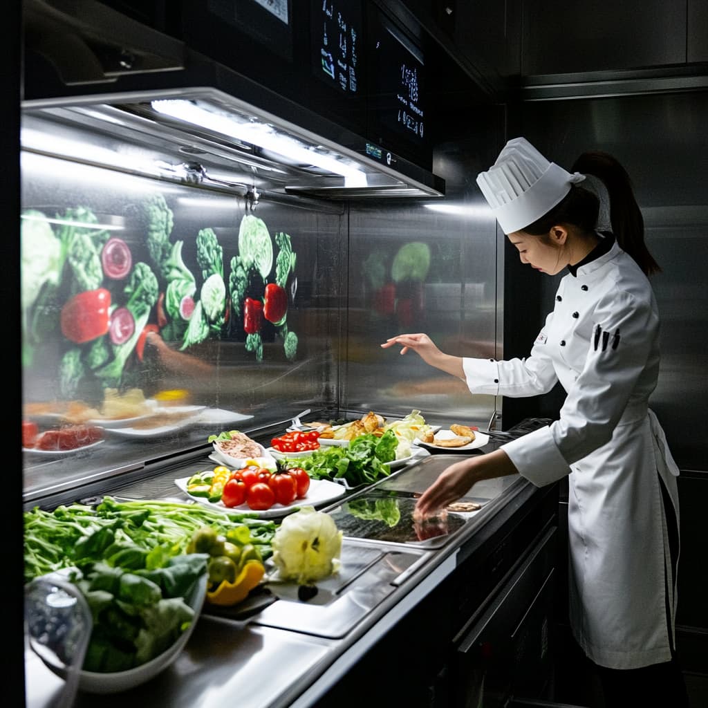 virtual dining room where people from around the world share meals and experiences. - ai generated